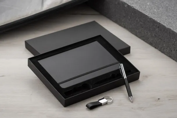 PROBIZ Notebook with pen and key ring set BLACK
