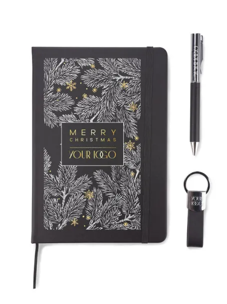 PROBIZ Notebook with pen and key ring set BLACK
