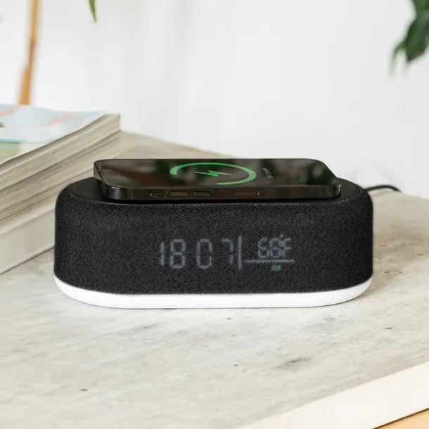 RICHI sat s bežičnim punjačem i svjetlom Crna