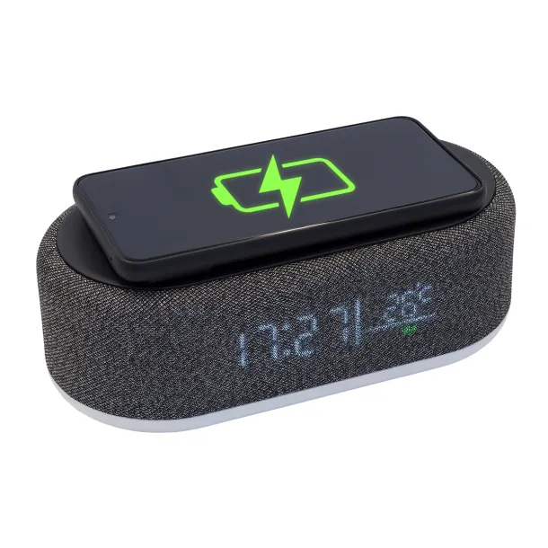 RICHI clock with wireless charger and light Black