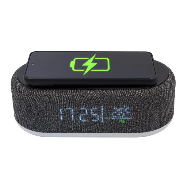 RICHI clock with wireless charger and light Black