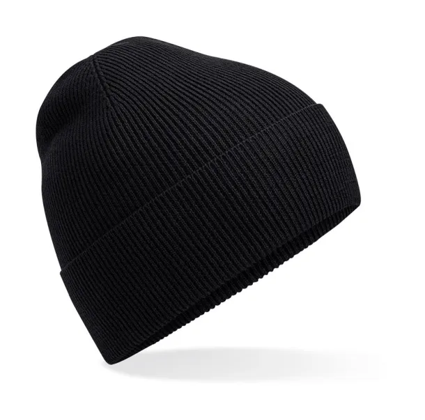  Organic Cotton Fine Knit Beanie - Beechfield Black