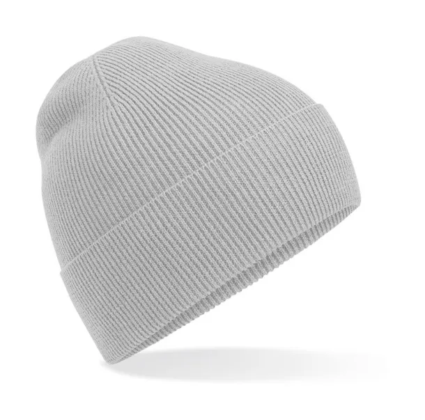  Organic Cotton Fine Knit Beanie - Beechfield Light Grey