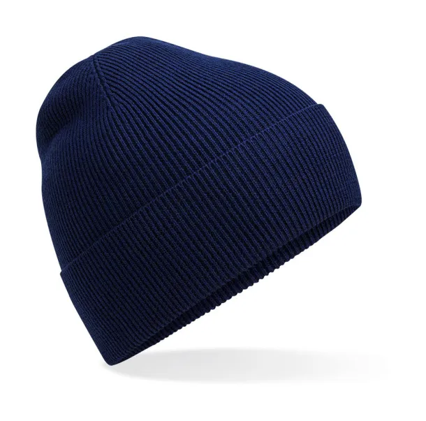  Organic Cotton Fine Knit Beanie - Beechfield Oxford Navy