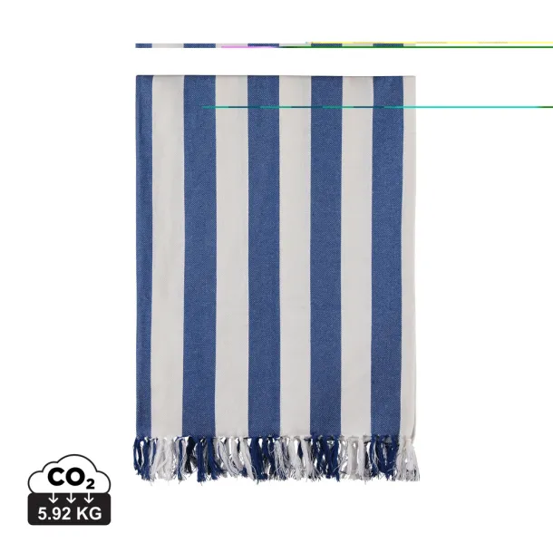  VINGA Ornos GRS hammam obiteljski ručnik, 200 g/m2 blue, white Bijela