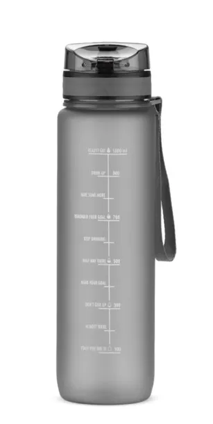 MOTIVA Motivational water bottle 1000 ml Crna