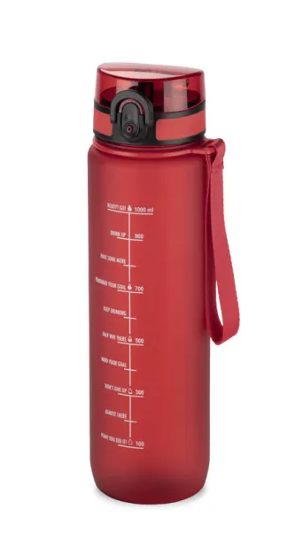 MOTIVA Motivational water bottle 1000 ml Crvena