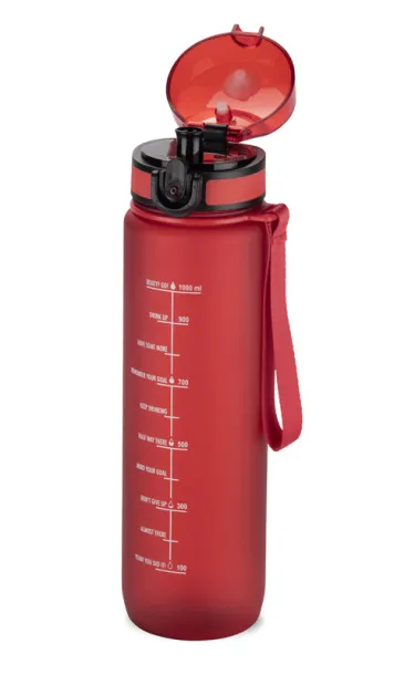 MOTIVA Motivational water bottle 1000 ml Crvena