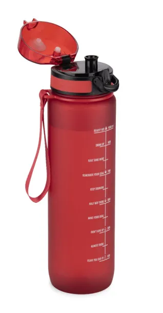 MOTIVA Motivational water bottle 1000 ml Crvena