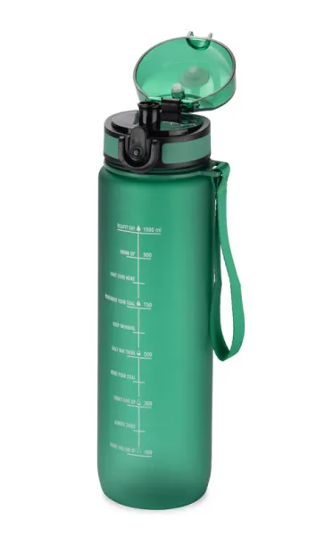 MOTIVA Motivational water bottle 1000 ml zielony