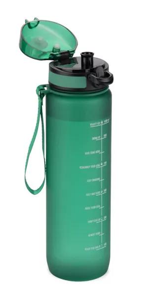 MOTIVA Motivational water bottle 1000 ml zielony