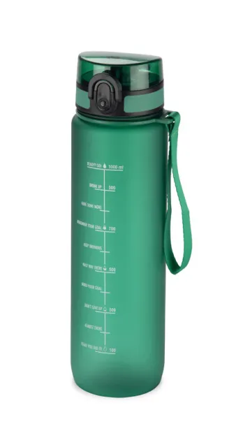 MOTIVA Motivational water bottle 1000 ml zielony