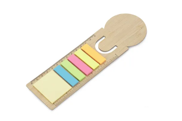 BEMO Bamboo ruler with cards Prirodna
