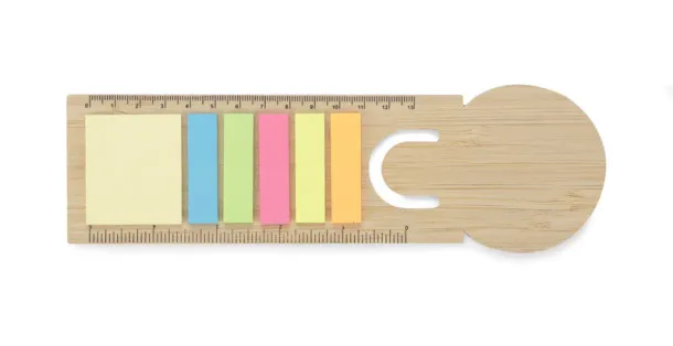 BEMO Bamboo ruler with cards naturalny
