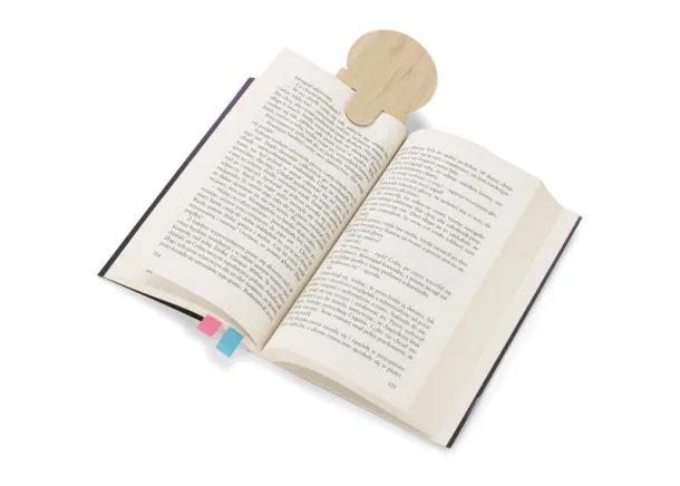 BEMO bambus ravnalo s ljepljivim papirićima naturalny