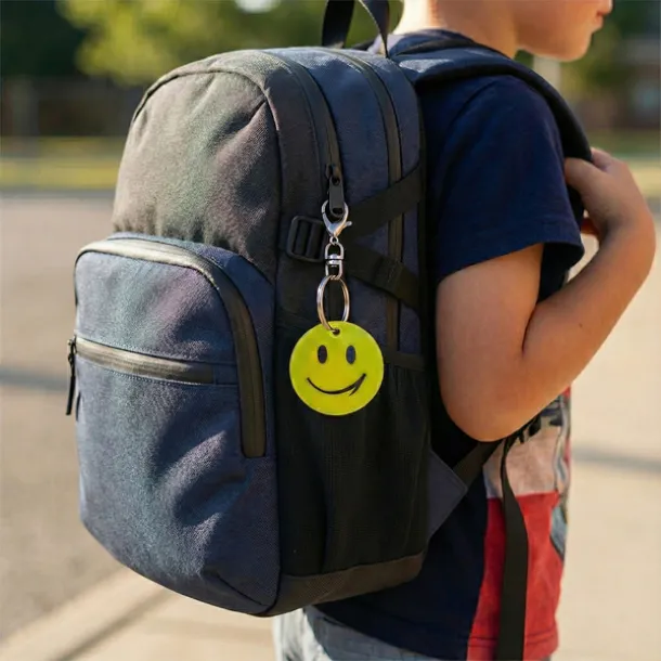 HAPPY KEY reflective key ring Yellow
