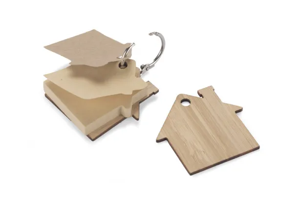 HOMA Sticky notes with key ring naturalny