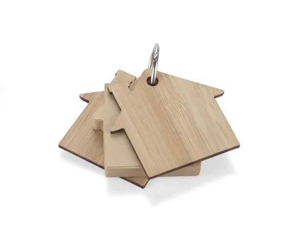 HOMA Sticky notes with key ring naturalny