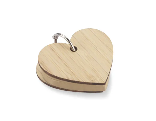LOVA Sticky notes with key ring naturalny