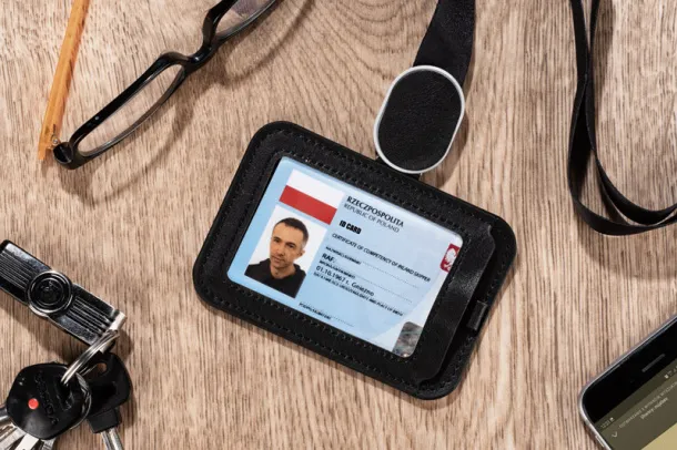 BINO ID držač za akreditaciju Crna