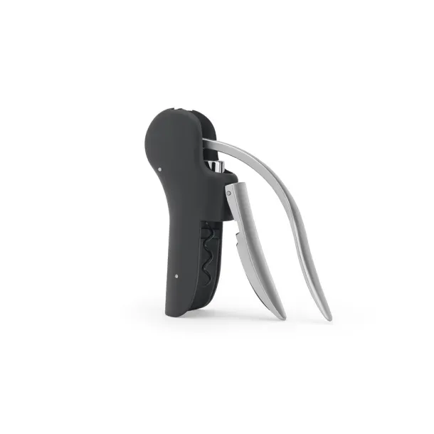 LAGREIN ABS and zinc corkscrew with automatic lever for easy opening Black