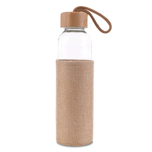 AQUARIUS 500 ml glass bottle Beige