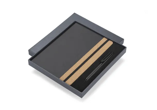 ZENIX Set - notebook with pen Crna