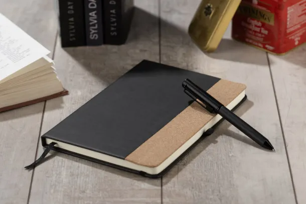 ZENIX Set - notebook with pen Crna