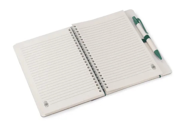 REGALI notes s ravnalom i kemijskom olovkom Zelena