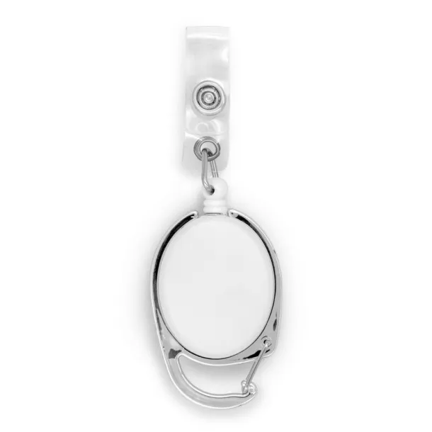  Ski pass, retractable cord 75 cm Bijela