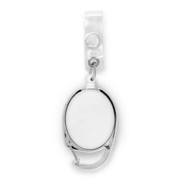  Ski pass, retractable cord 75 cm Bijela