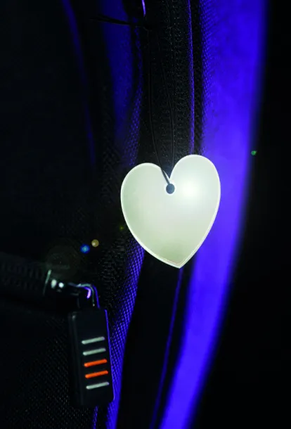 REF-HEART reflektirajući privjesak srebrny