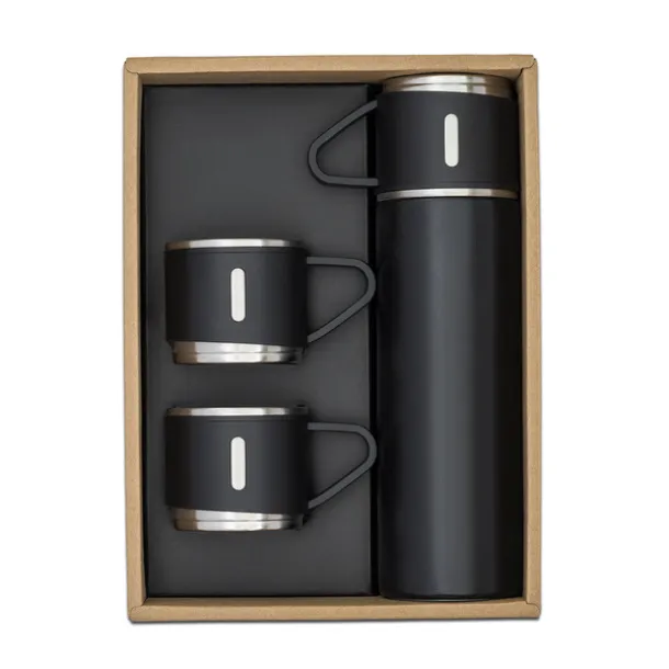 ATTU set vakuumske boce 500 ml i 3 šalice Crna