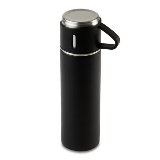 ATTU set of vacuum flask 500 ml and 3 mugs Black