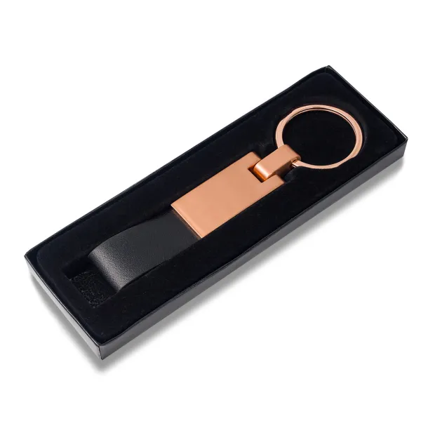 ROSA metal keychain Black