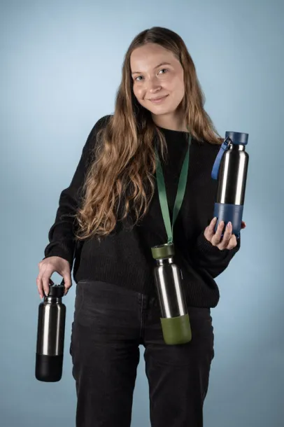 RON Vacuum flask with a lanyard RON 500 ml oliwkowy