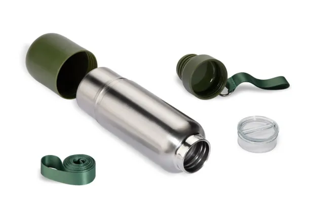 RON Vacuum flask with a lanyard RON 500 ml Maslinasto zelena