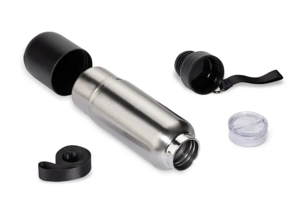 RON Vacuum flask with a lanyard RON 500 ml Crna