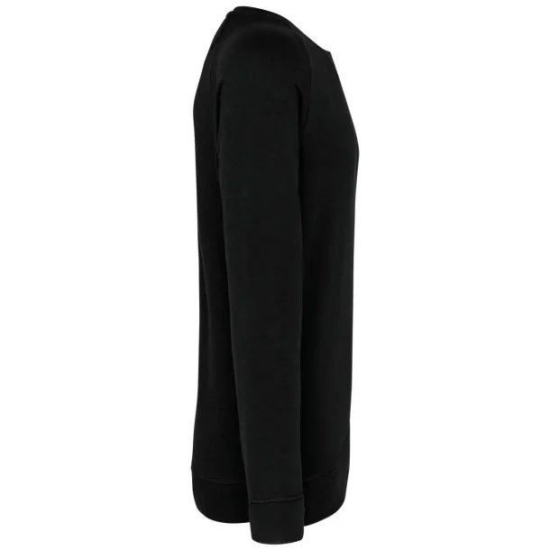  MEN'S ORGANIC COTTON CREW NECK RAGLAN SLEEVE SWEATSHIRT - Kariban Black