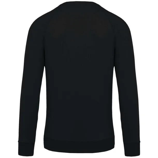  MEN'S ORGANIC COTTON CREW NECK RAGLAN SLEEVE SWEATSHIRT - Kariban Black