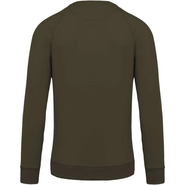  MEN'S ORGANIC COTTON CREW NECK RAGLAN SLEEVE SWEATSHIRT - Kariban Mossy Green