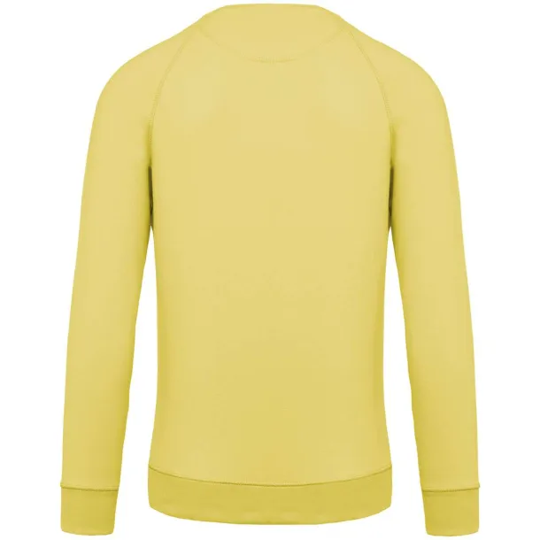  MEN'S ORGANIC COTTON CREW NECK RAGLAN SLEEVE SWEATSHIRT - Kariban Lemon Yellow