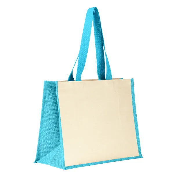TAHITI cotton shopping bag - BRUNO Turquoise