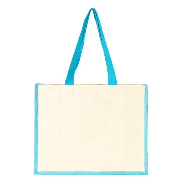 TAHITI cotton shopping bag - BRUNO Turquoise