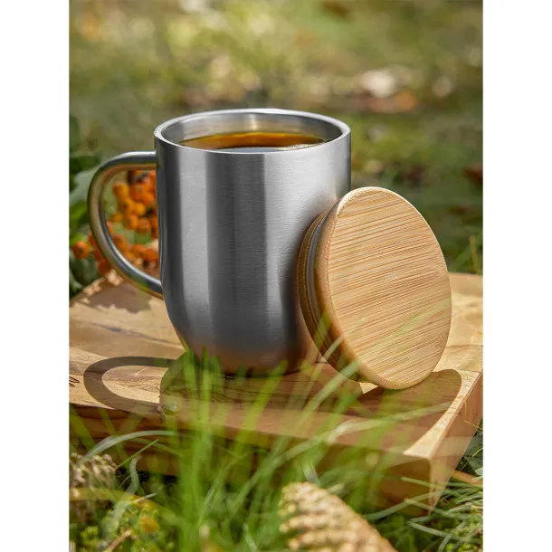 MALOY 350 ml steel mug Silver