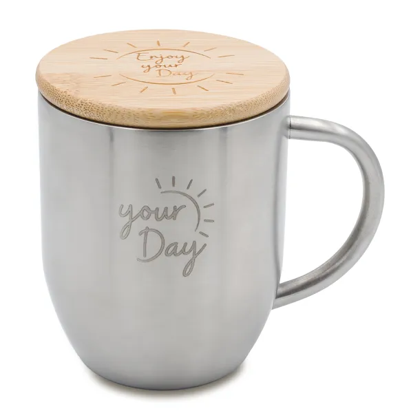 MALOY 350 ml steel mug Silver