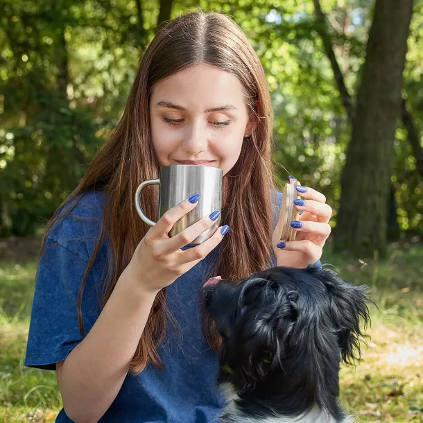 MALOY 350 ml steel mug Silver