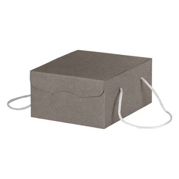 CORDINI Three-layer self-assembling gift box with cord handles Gray