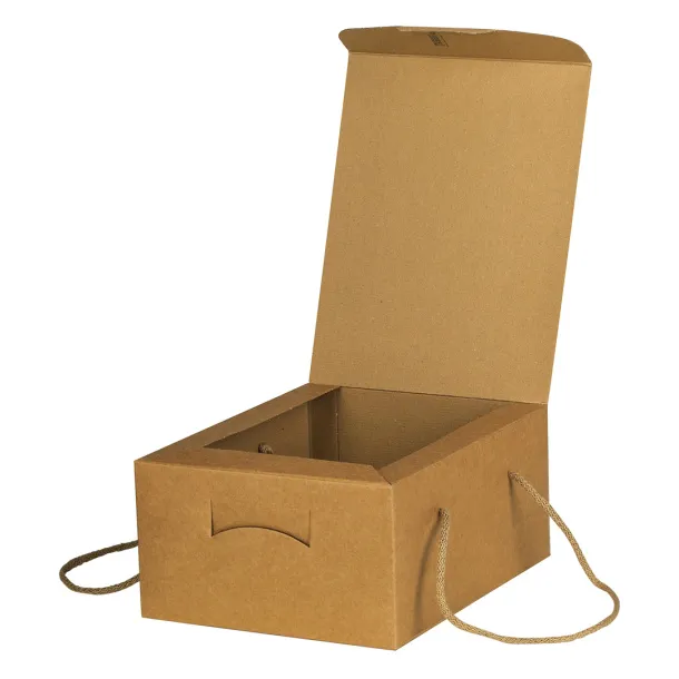 CORDINI Three-layer self-assembling gift box with cord handles Cream Bež