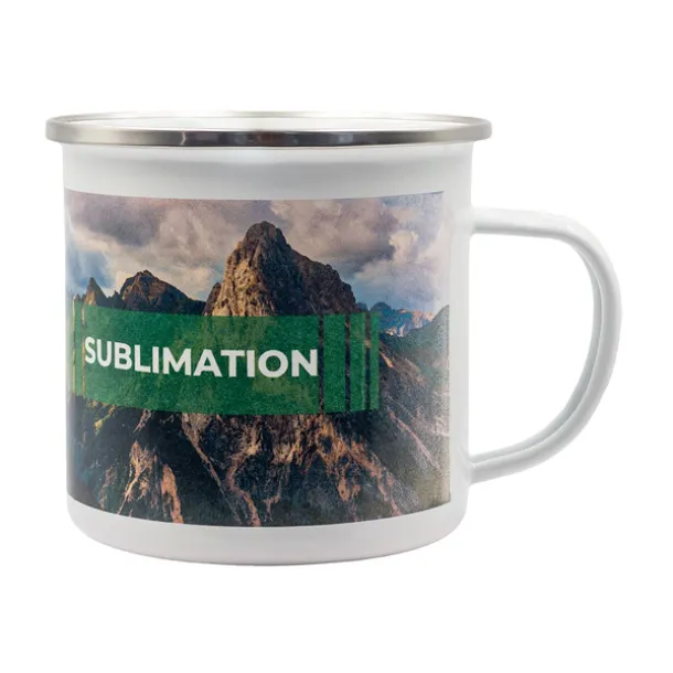 ODIS 500 ml enamel mug with sublimation coating White